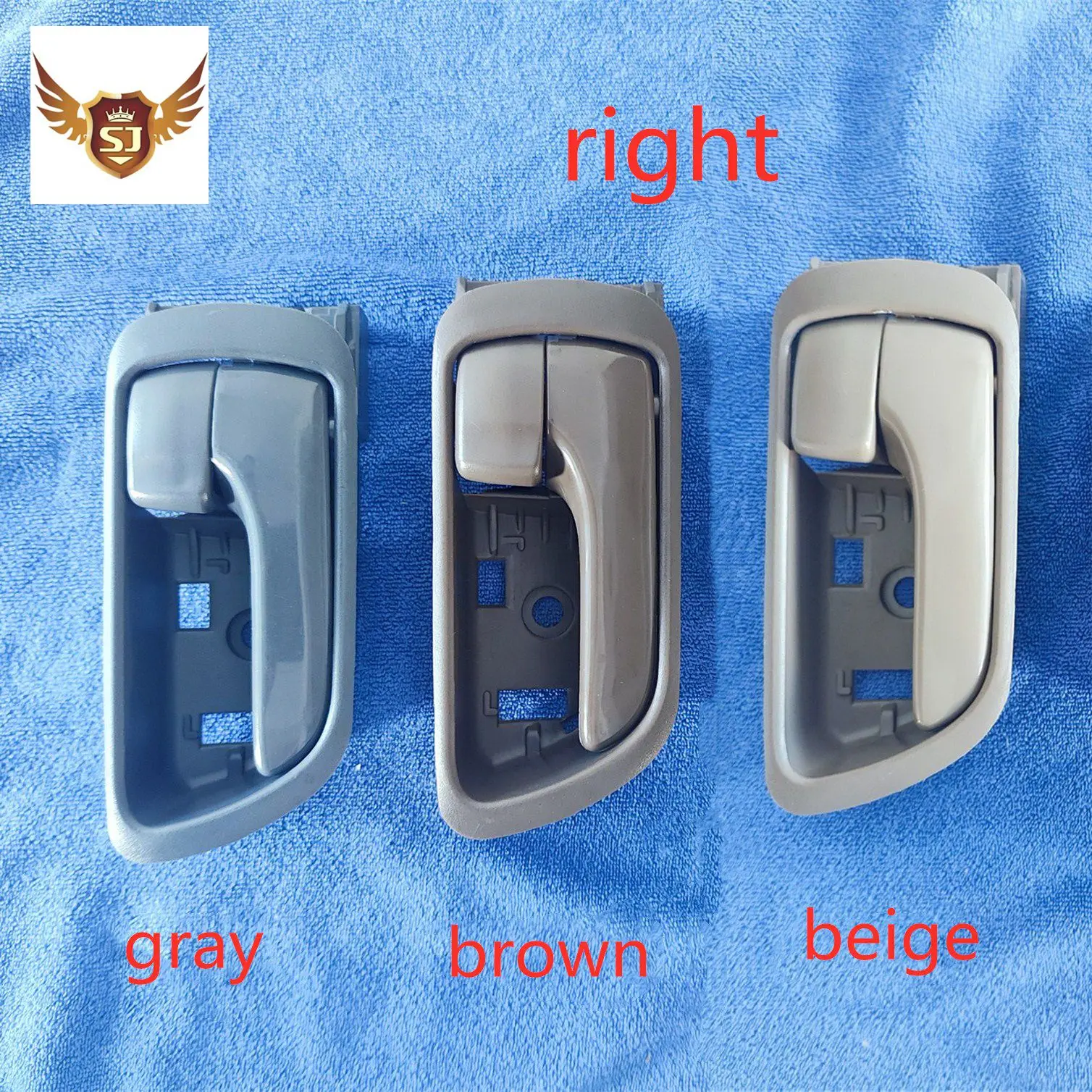 Interior Door Handle for Toyota Camry 2002-2006, Gray,Brown,Beige, Smooth, 2Pcs