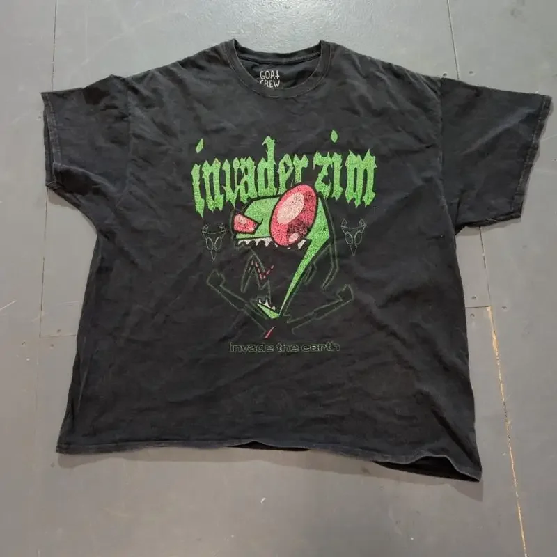 Invader Zim Vintage T Shirt Gir Goat Crew Size XX Black Short Sleeve Neck