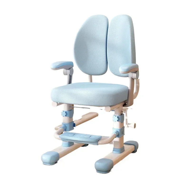 tq-Children's Study Writing Chair Metal Student Liftable Household Corrective Backrest Chairs for Children-