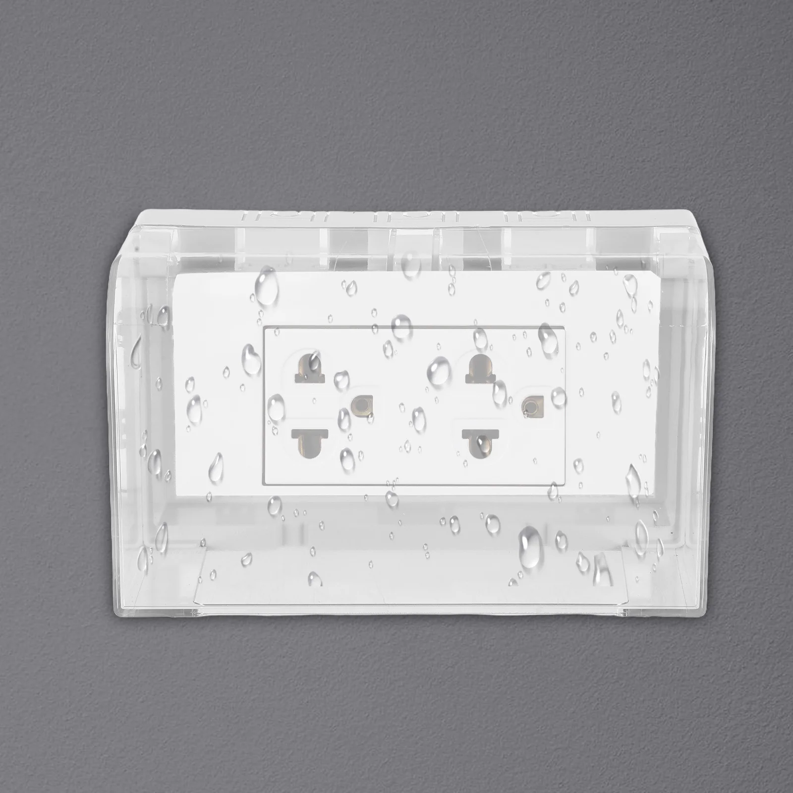 

Waterproof Outlet Cover 86 Gang Bathroom Socket Box Adhesive Design Outdoor Plug Protector For Kitchen Laundry Room