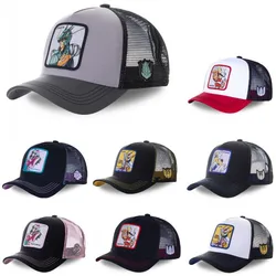 Anime Saint Seiya Bawełniana czapka z daszkiem Regulowana Mężczyźni Kobiety Hip Hop Mesh Trucker Mesh Summer Sun Shading Oddychająca czapka z daszkiem