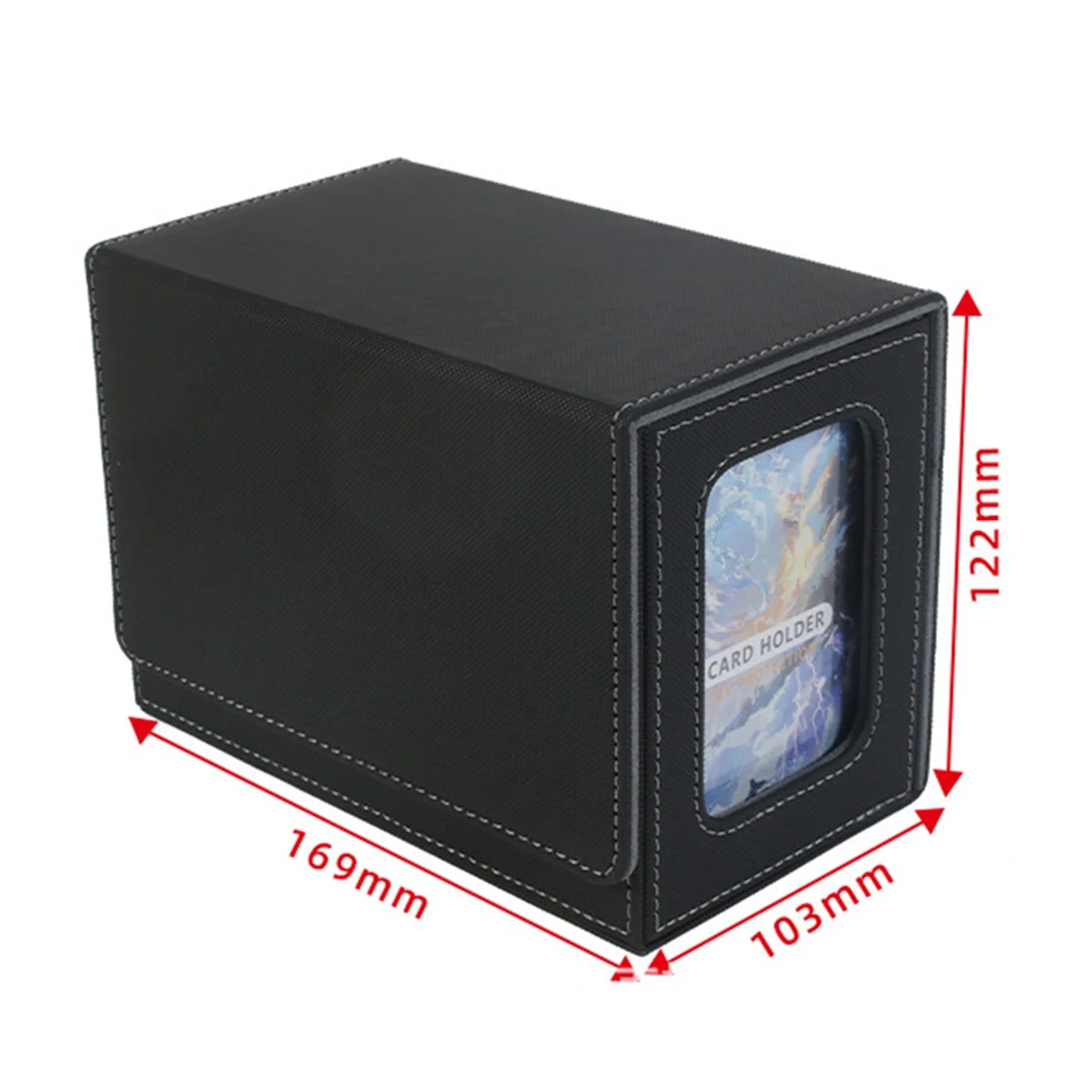 AT42 boîte de jeu de cartes affichage de cartes avec plateau à dés boîte de pont tenant 160 + boîte de rangement de cartes à collectionner boîte de pont bleu