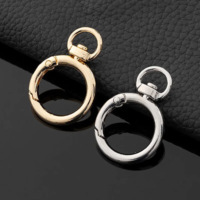 Open Spring Key Ring Metal Round Keychain Split Rings For DIY Jewelry Making Finings Key Holder Buckle Connector Accessories