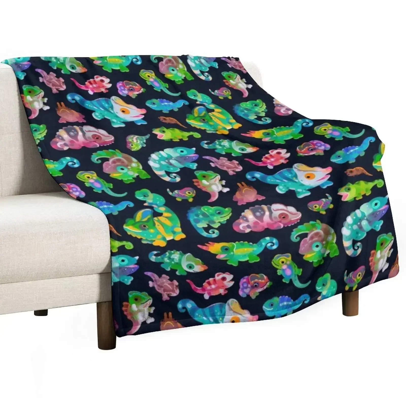 Chameleon Throw Blanket Flannel Fabric blankets ands Bed Sofas Loose cosplay anime Blankets