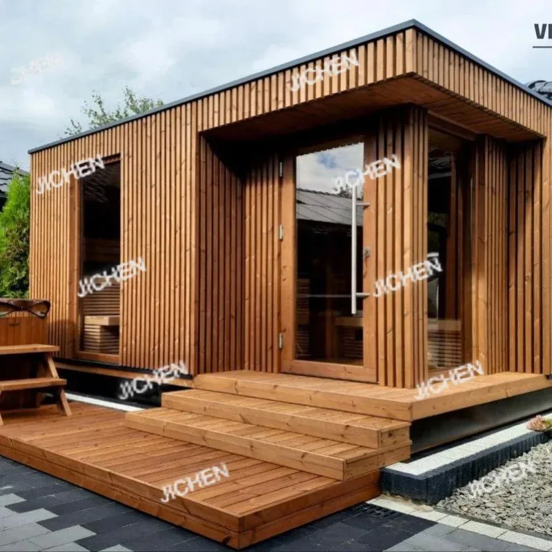 XQCedar Sauna 4 أشخاص غرفة ساونا المقصورة عناصر يتم شحنها حديثًا.