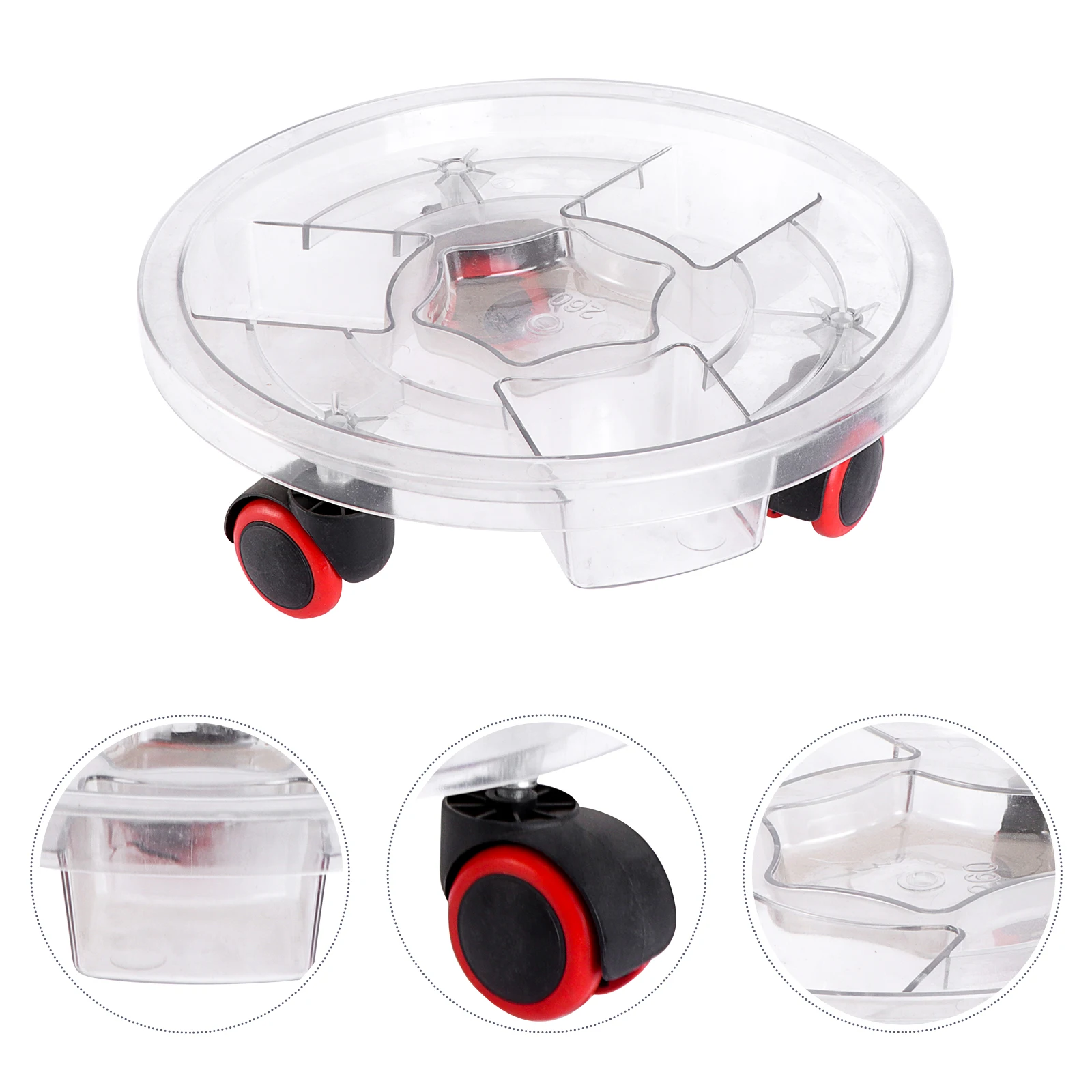 

1Pc Aesthetic Resin Plant With Wheels For Flowerpot Base And Decorative Holder