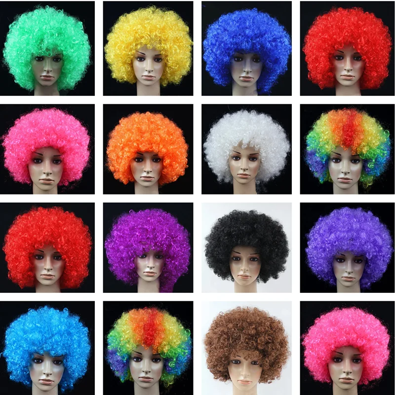 Curly Clown Wavy Wig Performance Dance Explosive Head Cosplay Funny Hair Christmas Birthday Party Disco Party Decoration