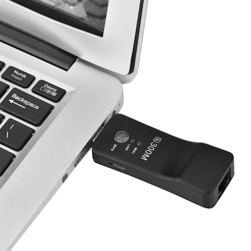300Mbps Wireless Network to LAN Adapter WiFi Bridge USB Dongle for Sony Smart TV, Blu-Ray Player Network Adapter