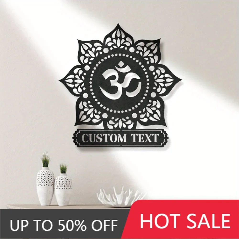 

Iron Art Decorative Painting Unique Customizable Modern Metal Wall Art with Personalized Text for Yoga Studios Meditation Spaces