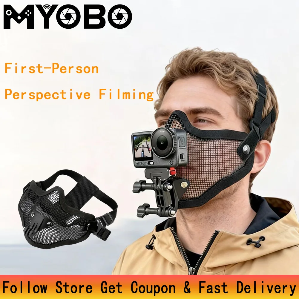 �y�Z�[�����zMYOBO Action 6 �`���X�^���h�}�E���g�t�H���z���_�[ �^�N�e�B�J���t�F�C�X�}�X�N�}�E���g GoPro Hero DJI Osmo Insta360 �A�N�V�����J�����A�N�Z�T���[�p