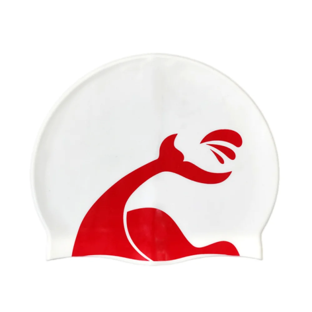 

Шапочка для плавания больших размеров с принтом, противоскользящая, силиконовая, водонепроницаемая, для длинных и коротких волос