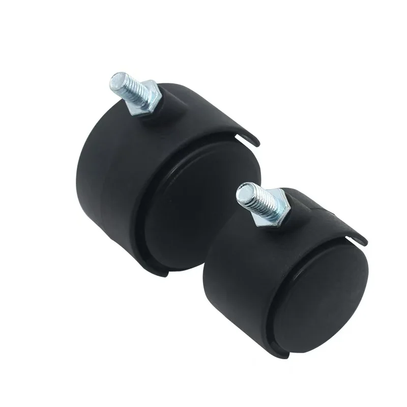 

4PCS 2 Inch Threaded Stem Plate Base Plastic Swivel Casters Universal Furniture Wheels for Coffee Tables, Carts, Flower Stands