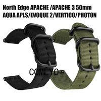 For North Edge APACHE 3 50mm AQUA ALPS GAVIA EVOQUE 2 Blaze watch Strap Soft Nylon canvas Belt Watchband 24mm Accessories