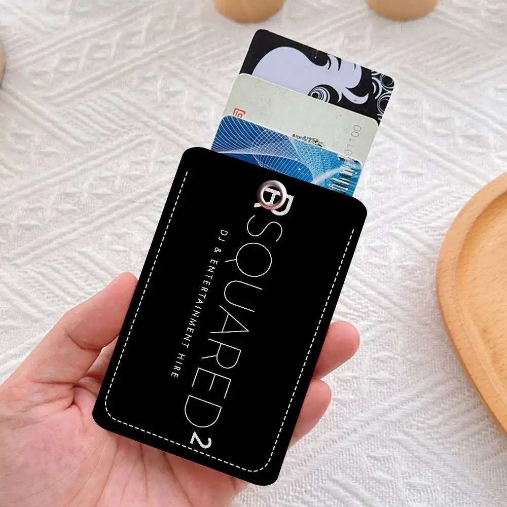 Fashion D-DSQUARED2 Bank Card,Subway, Bus Card Holder Keychain Key Ring Door Access Tags ID Card Case Keychain Access