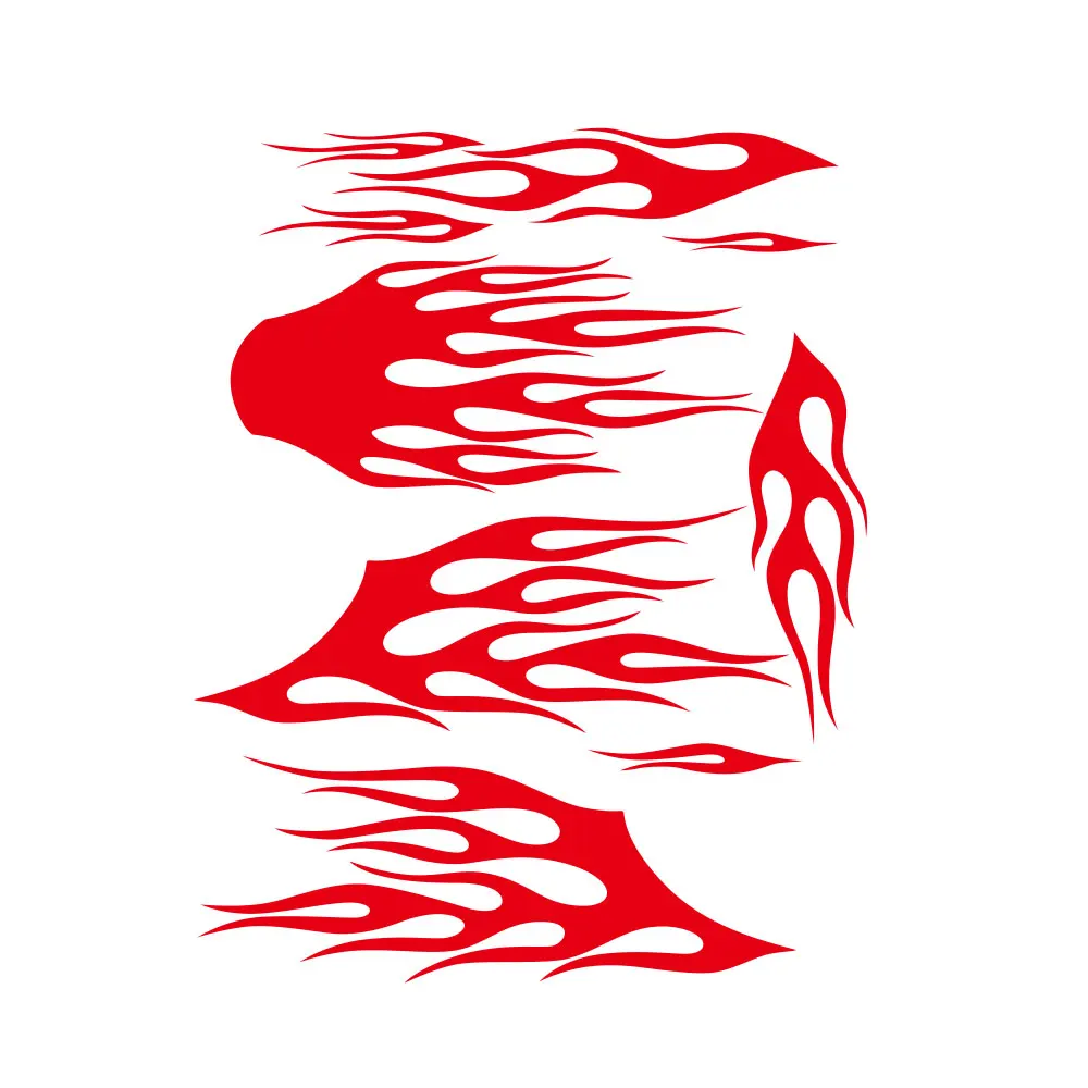 ملصقات اللهب تقشر مائي الفينيل ألوان مختلفة