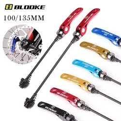 BLOOKE DT100 QR Hub Quick Release Lever MTB Road Bicycle Steel Skewers Front Wheel 100mm Rear 135mm For Mountain Bike Folding