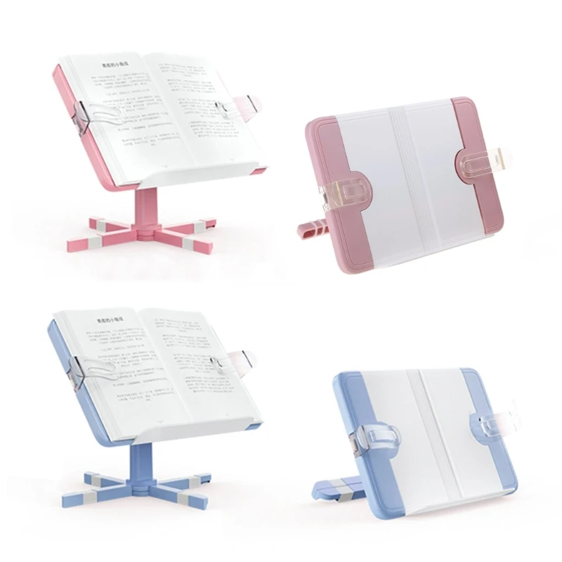 

Adjustable Reading Stand Book Holder with Fixed Page Clip for Home Office