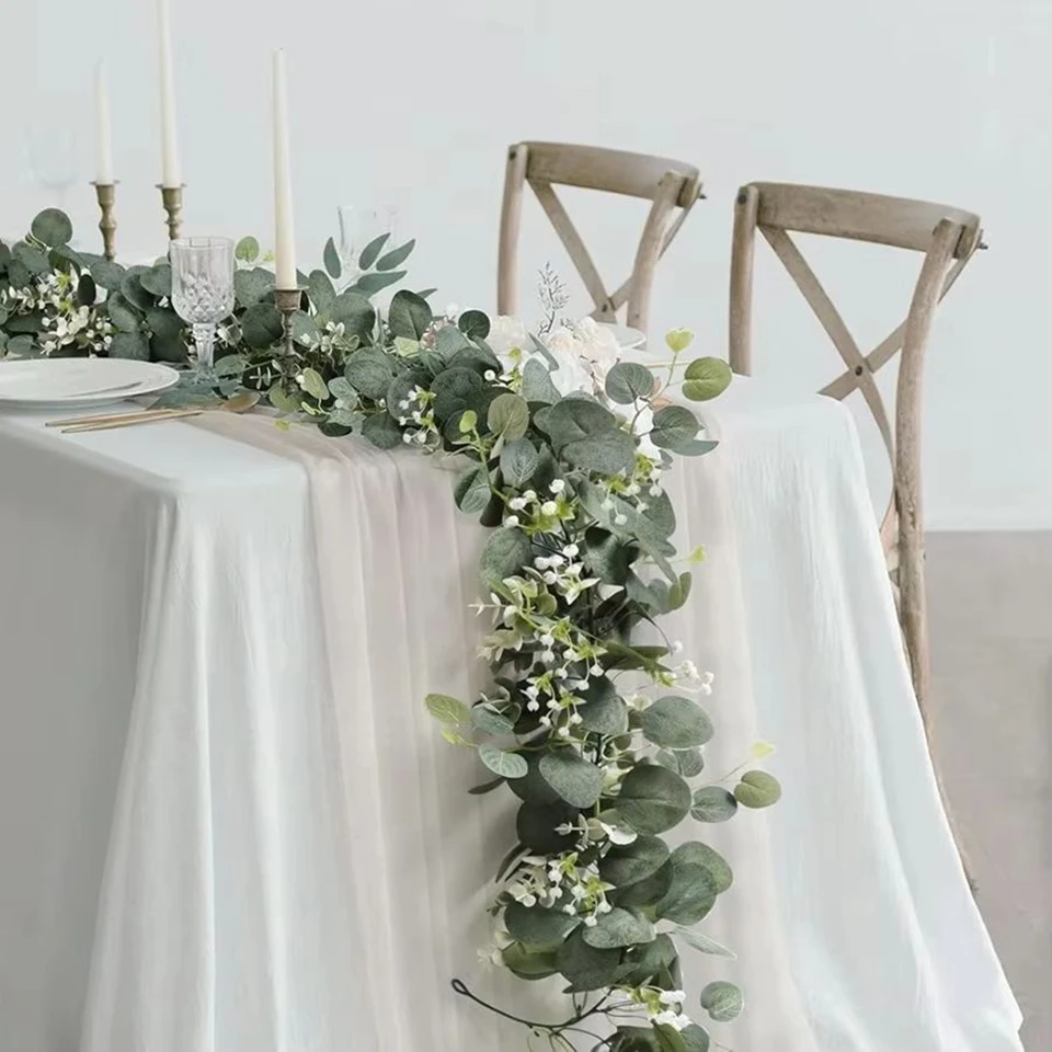 

1pcGreen Foliage Vine Artificial plants Valentine tree Ornament Wedding outdoor garden courtyard archway Decor Home Wall Hanging