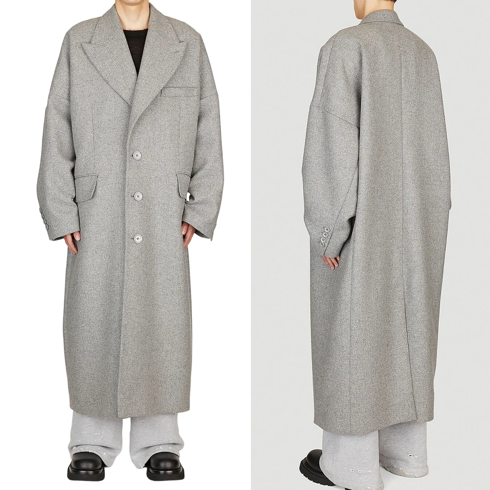 

Classic Men's Overcoat High-quality Single Breasted Versatile Design Spring New Long Coat Groom Wear Fashionable Customized