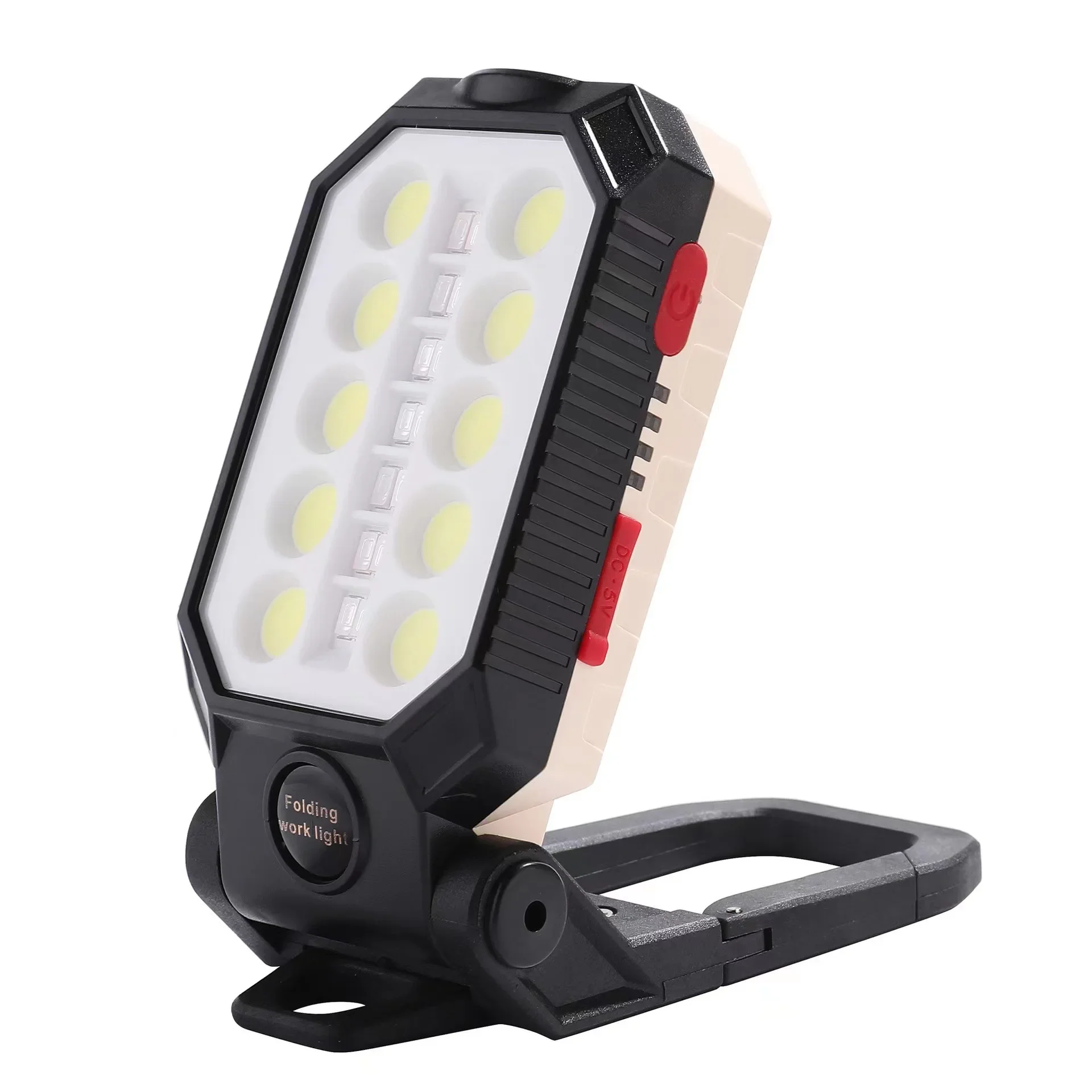 Portable COB Work Light LED Flashlight Adjustable USB Rechargeable Outdoor Camping Lantern Magnet Design With Power Display