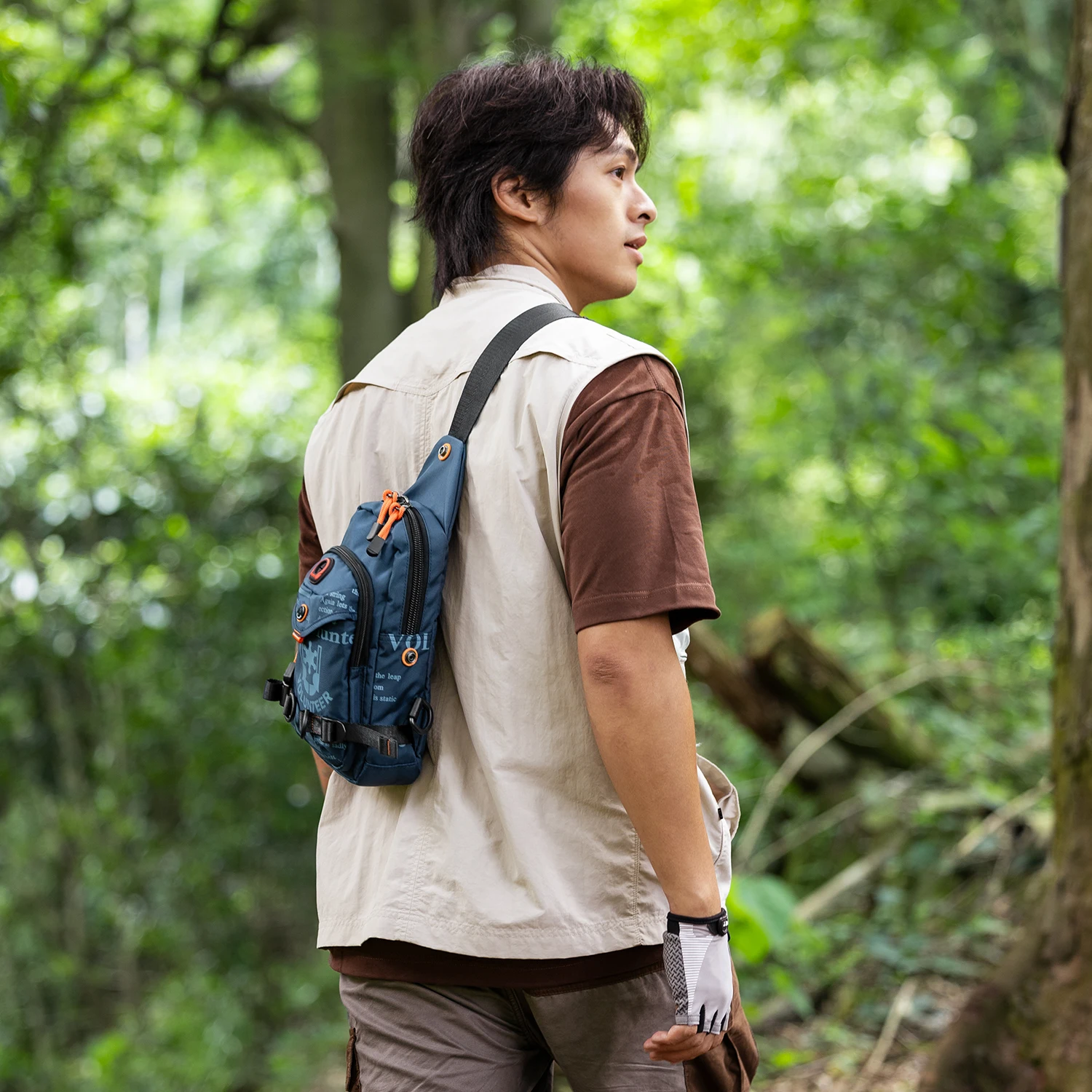 Volunteer Men Crossbody Bags Casual Waterproof Sling Chest Bag Male Oxford Outdoor Sports Travel Climb Military Bag 1518-30A