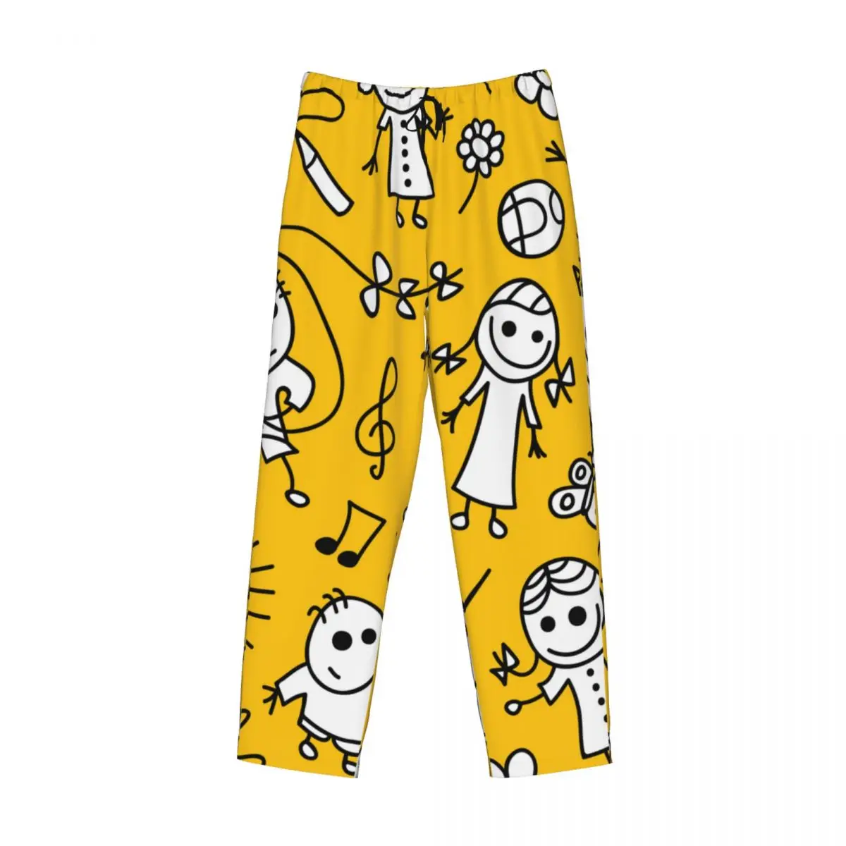 Pijama informal con estampado divertido para hombre, pantalones holgados para dormir, ropa de dormir cómoda