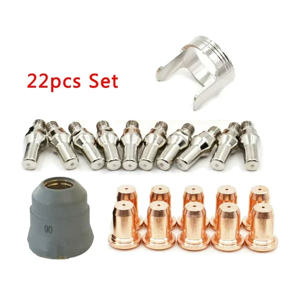 22 pièces/ensemble PT-60 IPT-40 PT40 Plasma coupe consommables pointe d'électrode tasse pour Plasma Cutter consommables buses de soudage