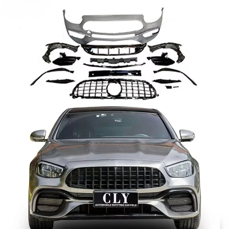 

Car Bumpers for 2020+ E Class W213 Facelift E63S Body Kits Front Car Bumper GT Grille Front Bumper