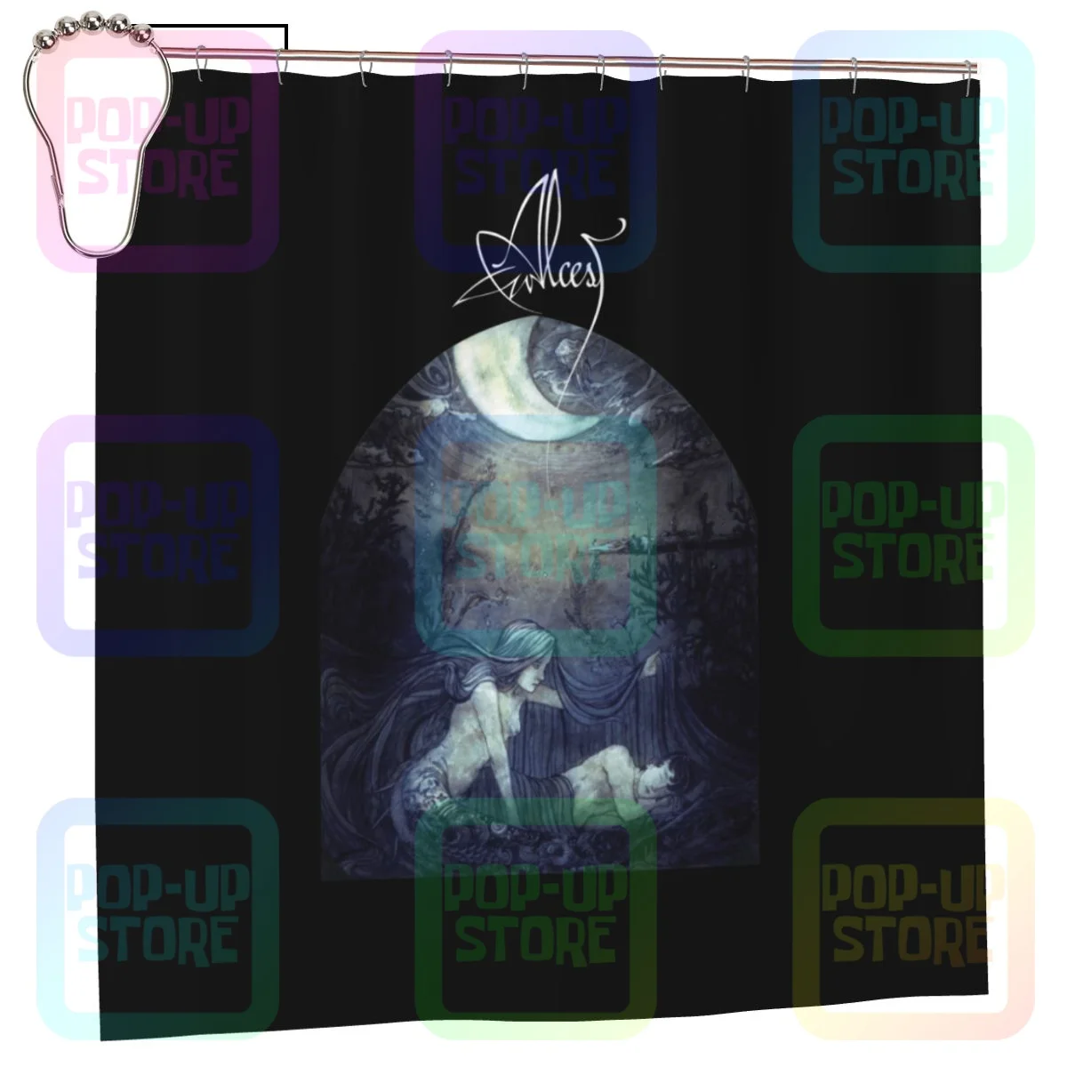 Alcest ecailles De Lune 2015 Amesouers Les Discrets Katatonia Shower Curtain Bathroom Curtain Shower Luxurious