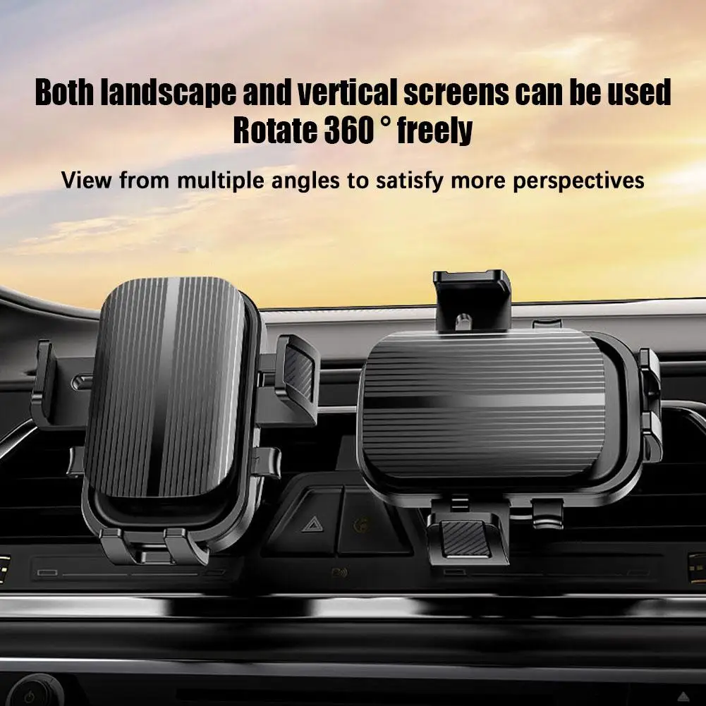 الجاذبية حامل هاتف السيارة تنفيس الهواء هوك الهاتف جبل 360 درجة دوران حامل هاتف ذكي للسيارة واحدة اليد وضع M4E1