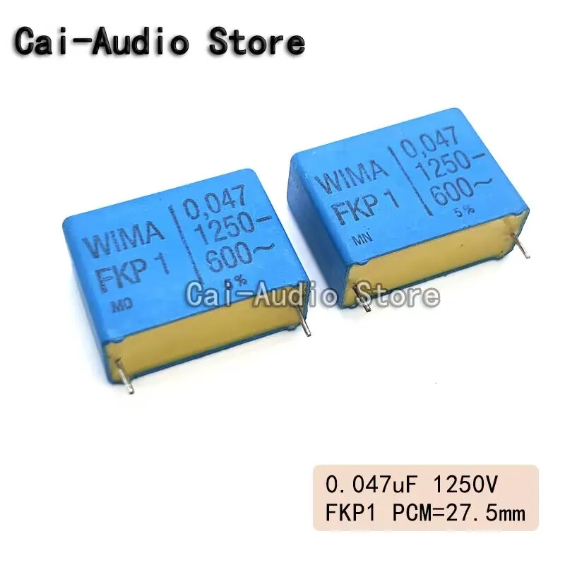 2PCS/5PCS/10PCS/Lot Germany WIMA FKP1 1250V 0.047UF 1250V473 47NF Film Capacitor 1250v0.047UF 473 Pitch 27.5mm FKP1R024706D00