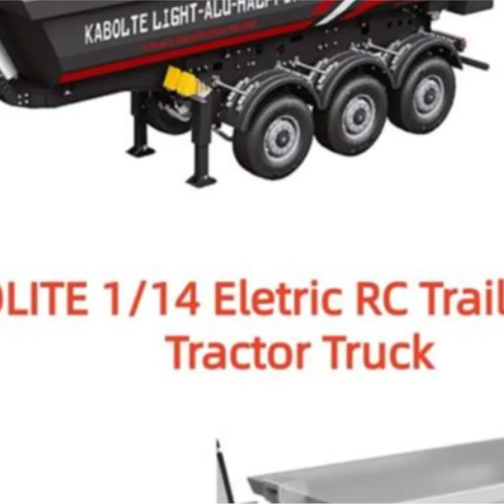 US Stock 1/14 KABOLITE Metal Remoted Semi Trailer Dumper Electric Lifting for Toys RC Tractor Truck SC 770S Light Support Leg