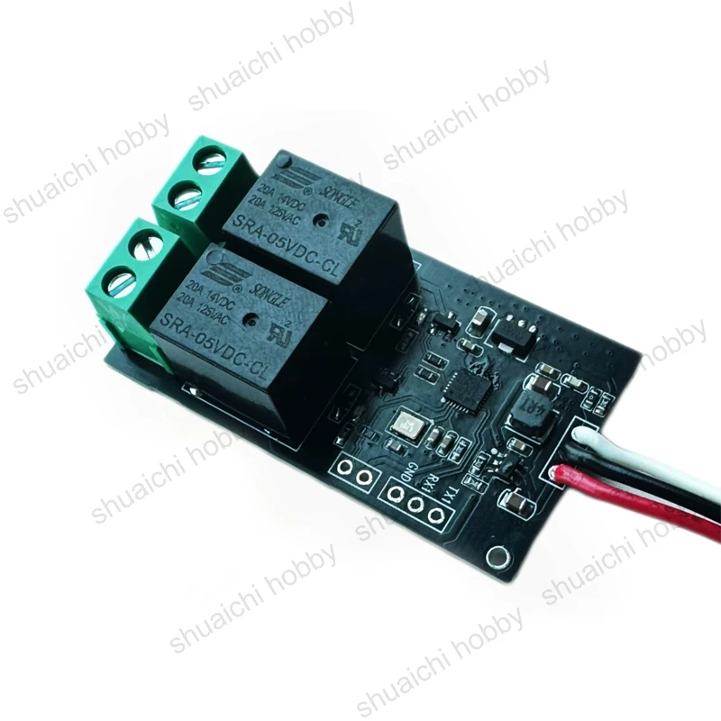 1PCS 3.3-30VDC One-channel Two-way Relay Remote Control PWM Relay Switch Module with Indicator Light for RC Model Aircraft