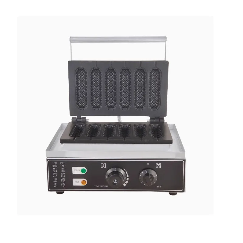 1550W commercial 6-piece waffle maker, hot dog maker, DIY food making machine