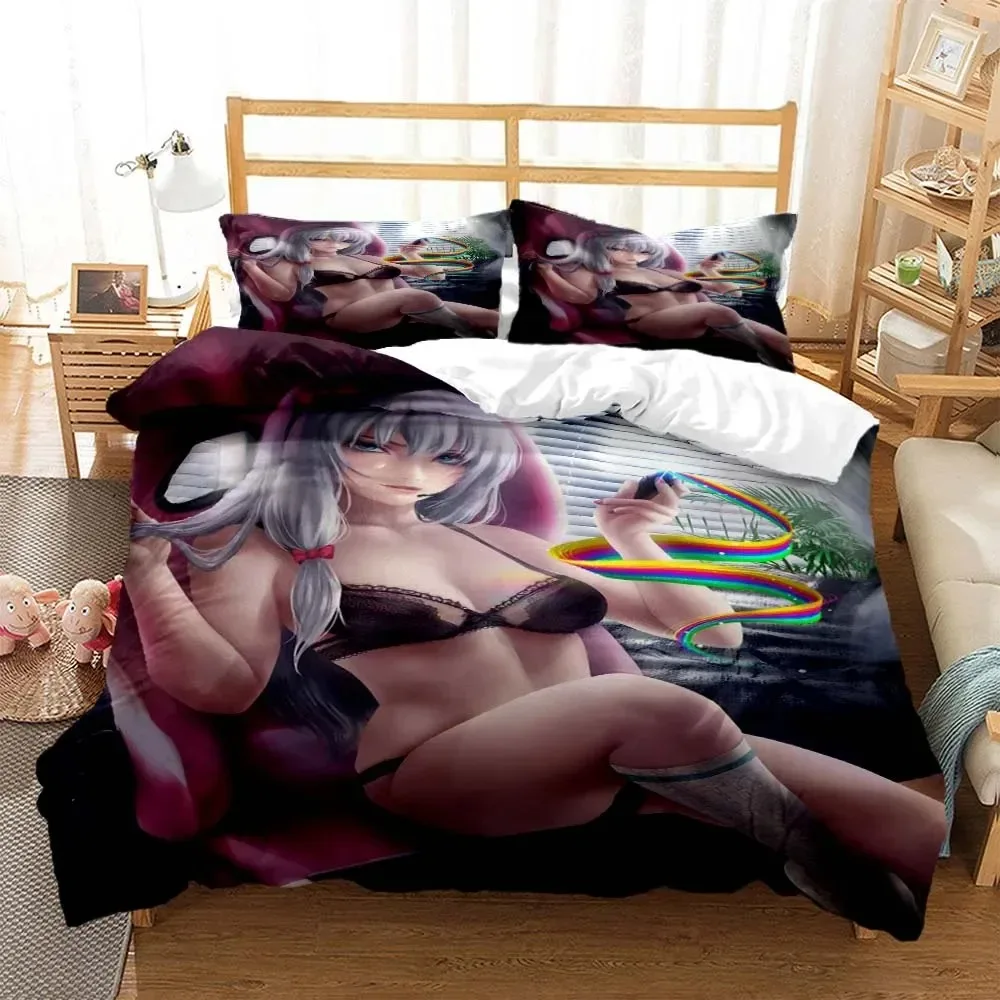 

Sexy Anime Beauty Digital Print Polyester Bedding Sets Child Kids Covers Boys Bed Linen Set for Teens Bedding Set
