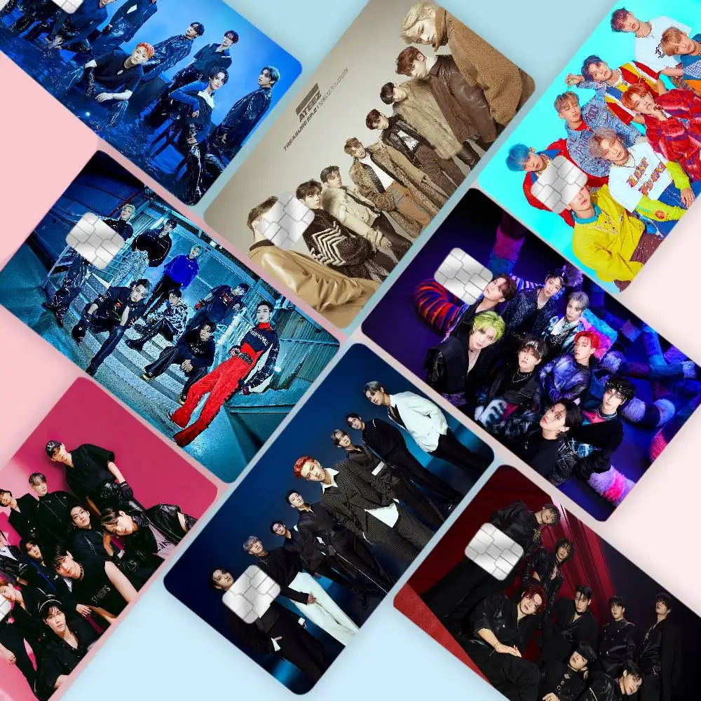 KPOP Hot A-ateez Anmie Sticker Film Skin Cover For Credit Card Debit Bank Card Front