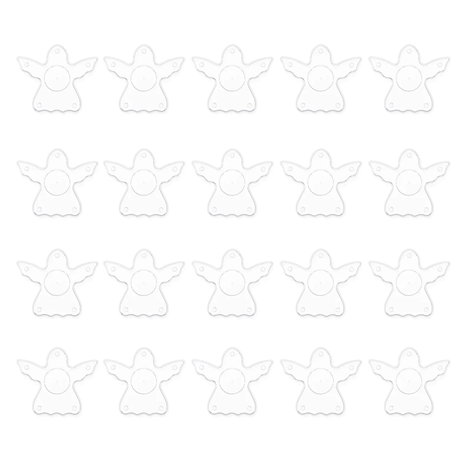 

20pcs Christmas Shell Flame-Retardant Plastic Container For Diy Making Wax Melt Mold Storage Holder Tool