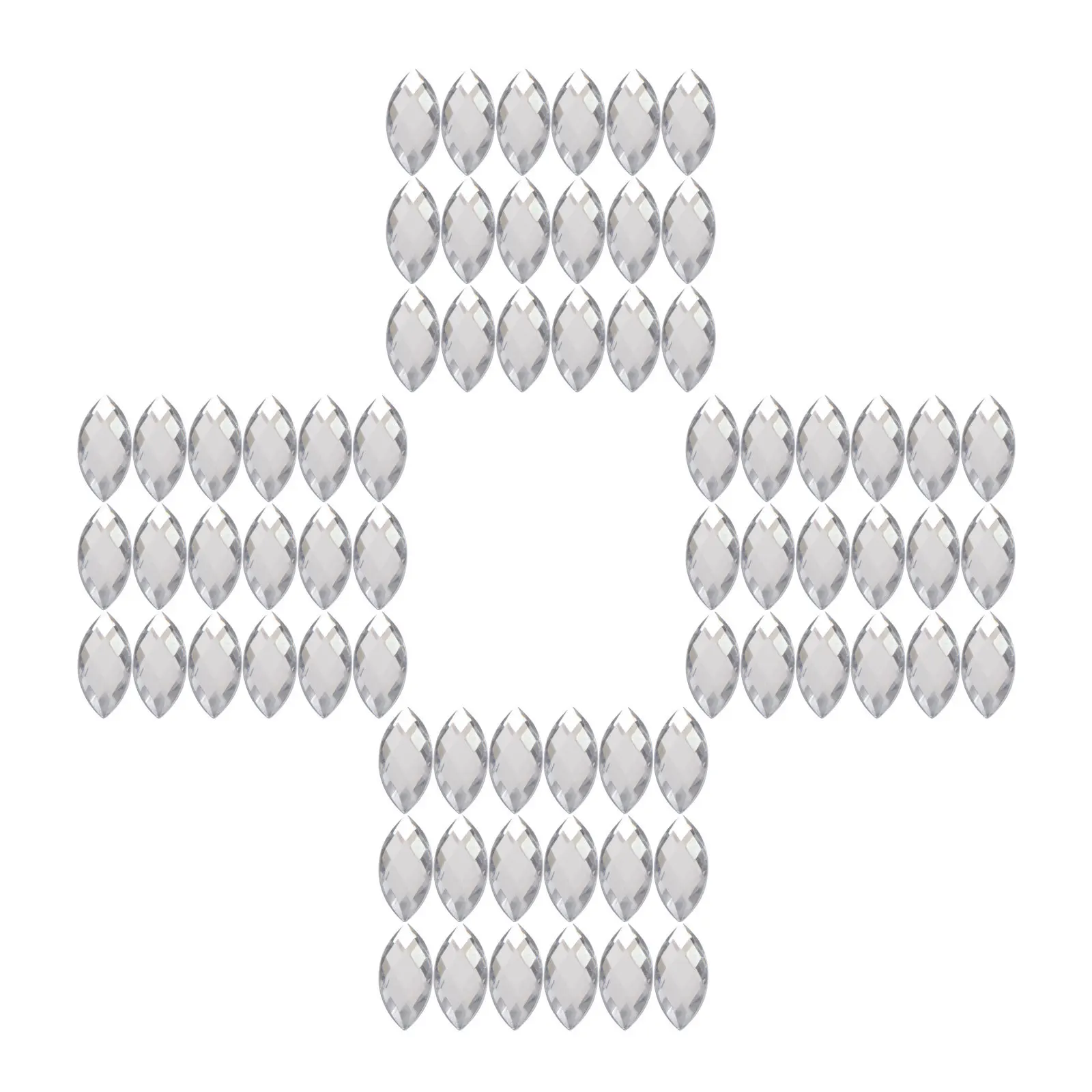 200 قطعة من أحجار الراين الماسية الأكريليك غير المسامية على شكل عين مسطحة القاع DIY عصا الحفر الزجاجية الكريستالية مواد الخياطة #1