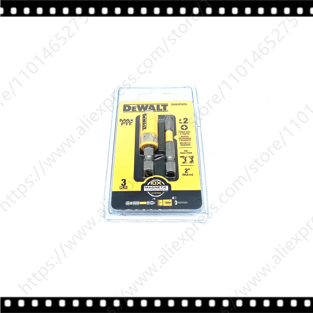 DEWALT DWA2PH2SL MAXFIT Screwdriver Bits 2'' PH2 Impact Driver Phillips Bit Set Pivoting Magnetic Sucker Dewalt Tool Accessories