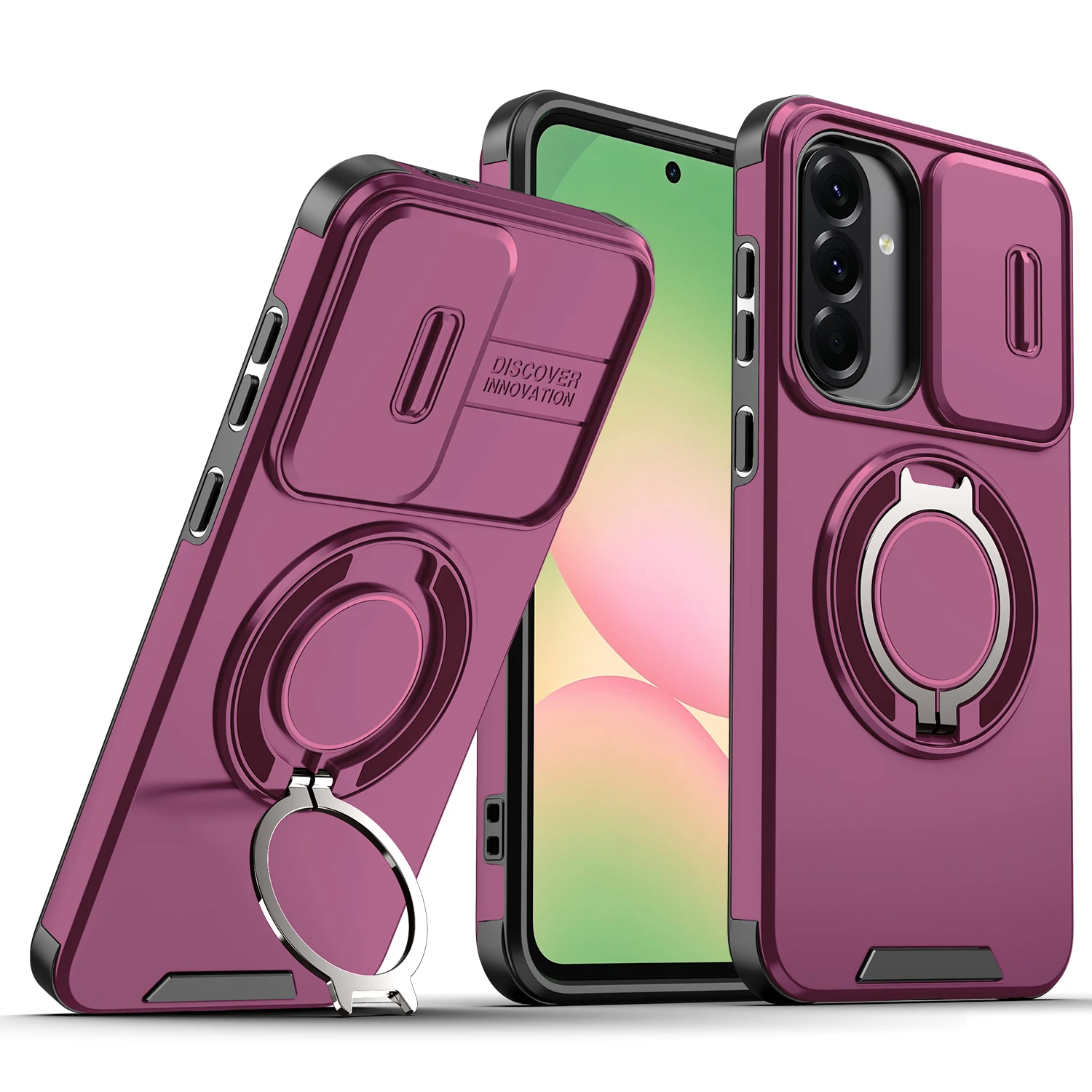 Armor Case For Samsung Galaxy A15 A25 A35 A55 A05 A05S A04S A03S A14 A54 A13 A23 M56 Magnetic 360° Bracket Holder Lens Cover