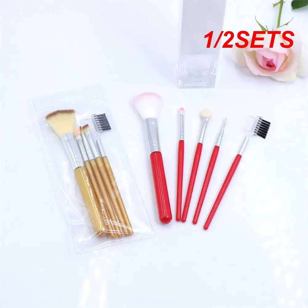 1/2SETS Makeup Brush Set Multiple Colors Available Apply Powder Evenly Eye Shadow Brush Makeup Makeup Brushes In Pvc Bag Mini