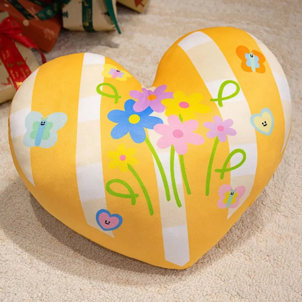New Heart Shape Heart Plush Pillow PP Cotton Love You Letter Printed Stuffed Pillow 40cm Home Decorative Pillow Birthday