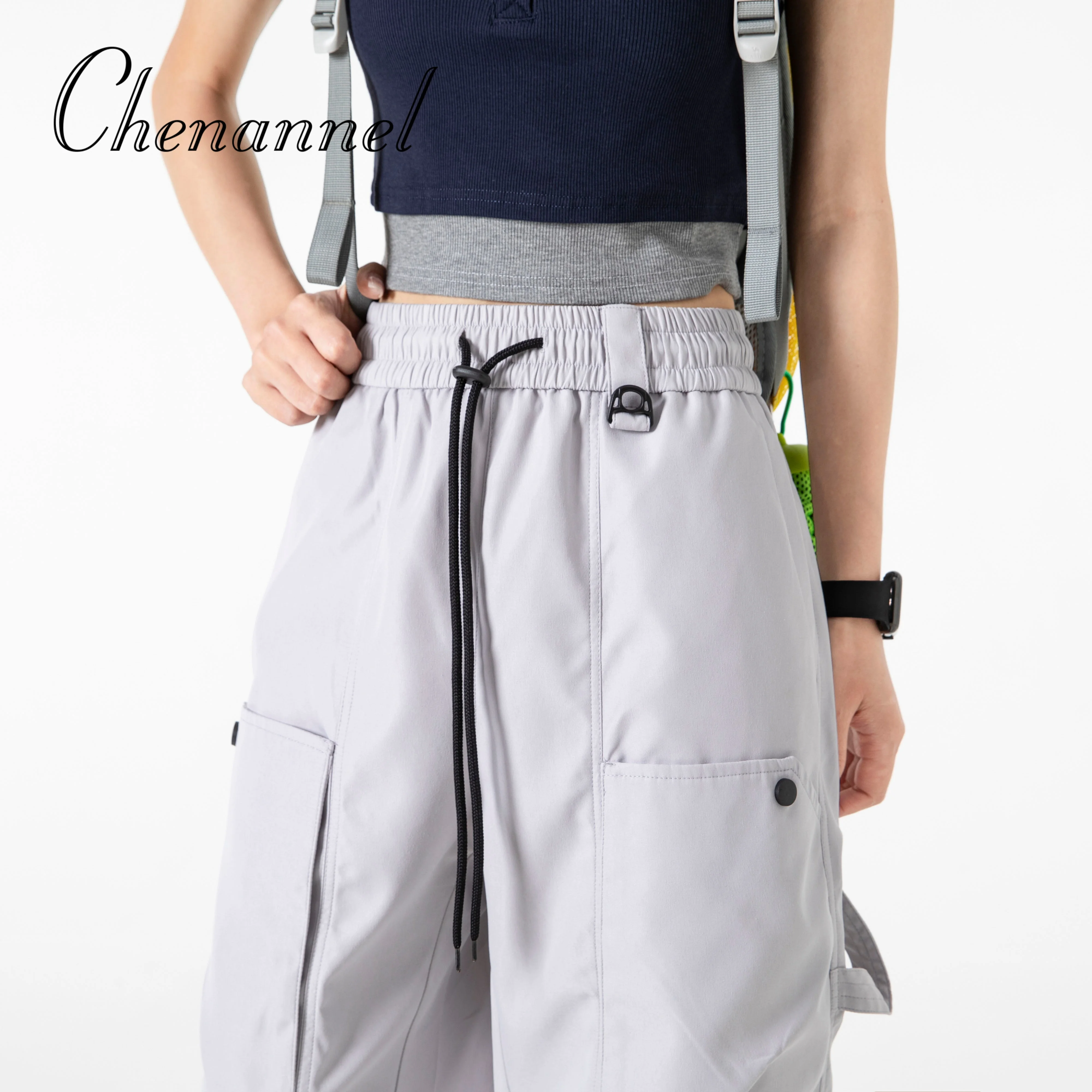 

Outdoor color blocking functional style down pants men's autumn loose casual pants hiking and mountaineering workwear pants