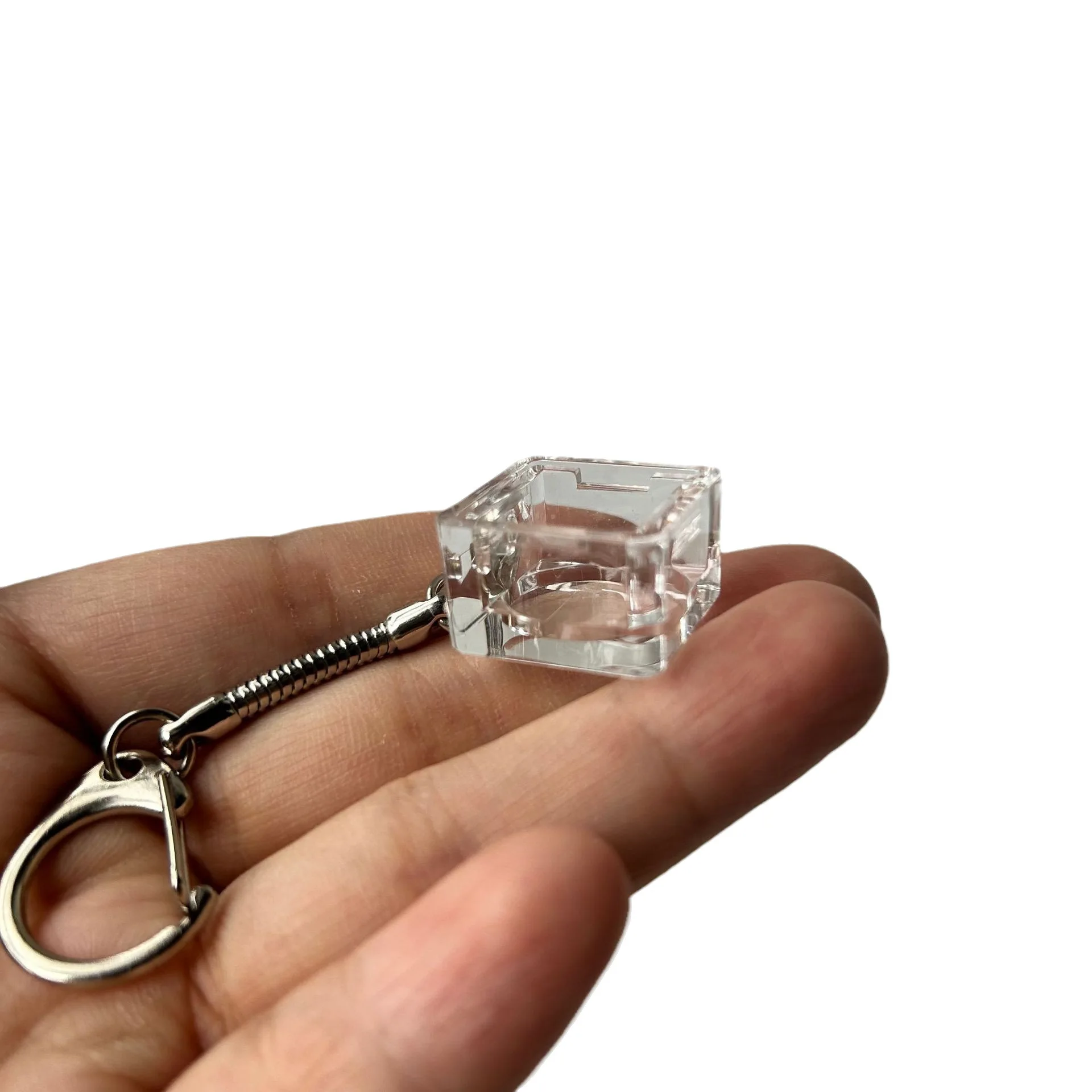 透明ミニキーボードキーホルダーメカニカルキーボードタッピングフィジェットおもちゃ楽しいメカニカルスイッチキーキャップ指先ガジェット