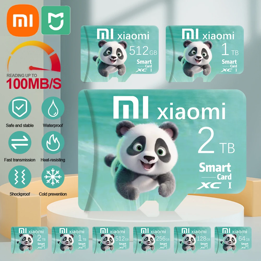 Xiaomi-Mijia High Speed Memory Card, Original Micro TF, Cartão SD, Flash SDCard, Armazenamento de Expansão para Android, 1TB, 2TB, 64GB, 128GB, 512GB