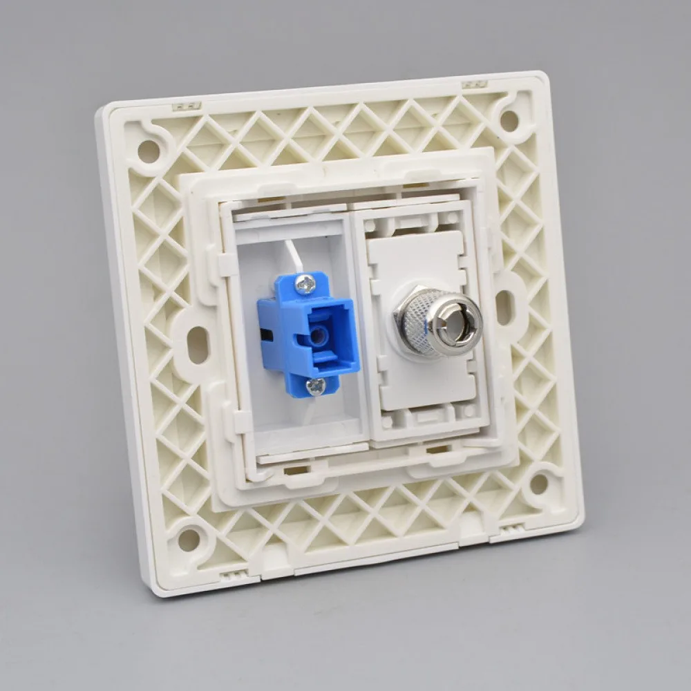 86 نوع لوحة جيجابت إيثرنت SC منفذ الألياف + لوحة منفذ التلفزيون لشبكة المنزل/المكتب ولوحة راحة إشارة التلفزيون #2