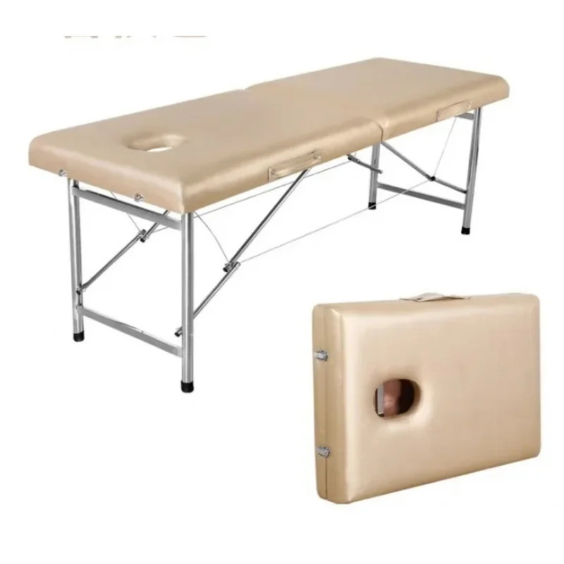 Professional Portable Foldable Stainless Steel Soft Comfortable Cheap Beauty Salon Massage Bed Table