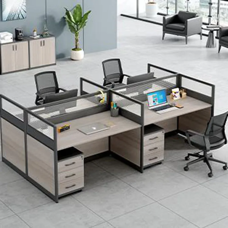 

Chinese Factory Modern 4 Persons Long Office Desk Cubicle Workstation