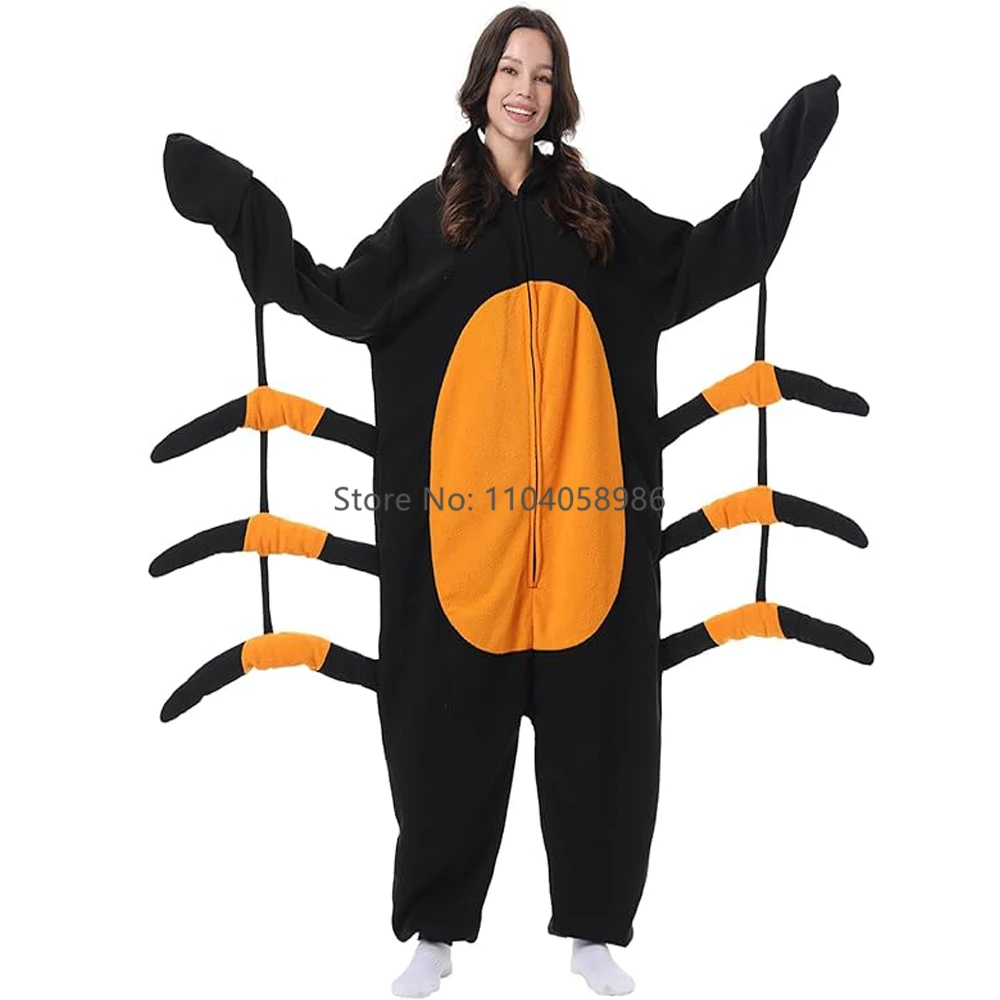 Animal Kigurumi Costume Halloween Onesie Spider For Women Men Adult Pyjamas Cartoon Pajama Cosplay Party Homewear Christmas