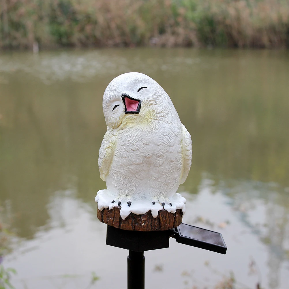 

Resin LED Lamp Solar Yard Lights Owl Shape Stake Solar Garden Stake Lamp Outdoor Decor Waterproof Grass Lawn Patios